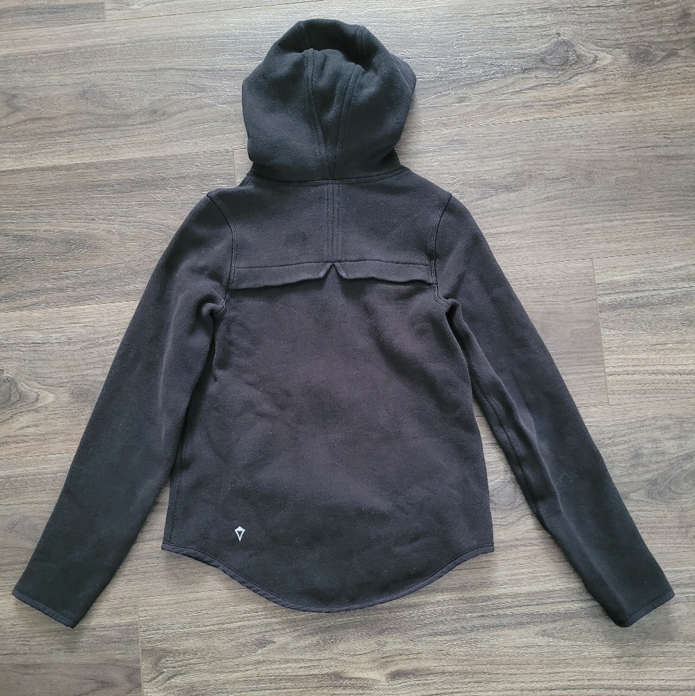 Ivivva Black Fleece Hoodie Sweater Jacket - Picture 2 of 5